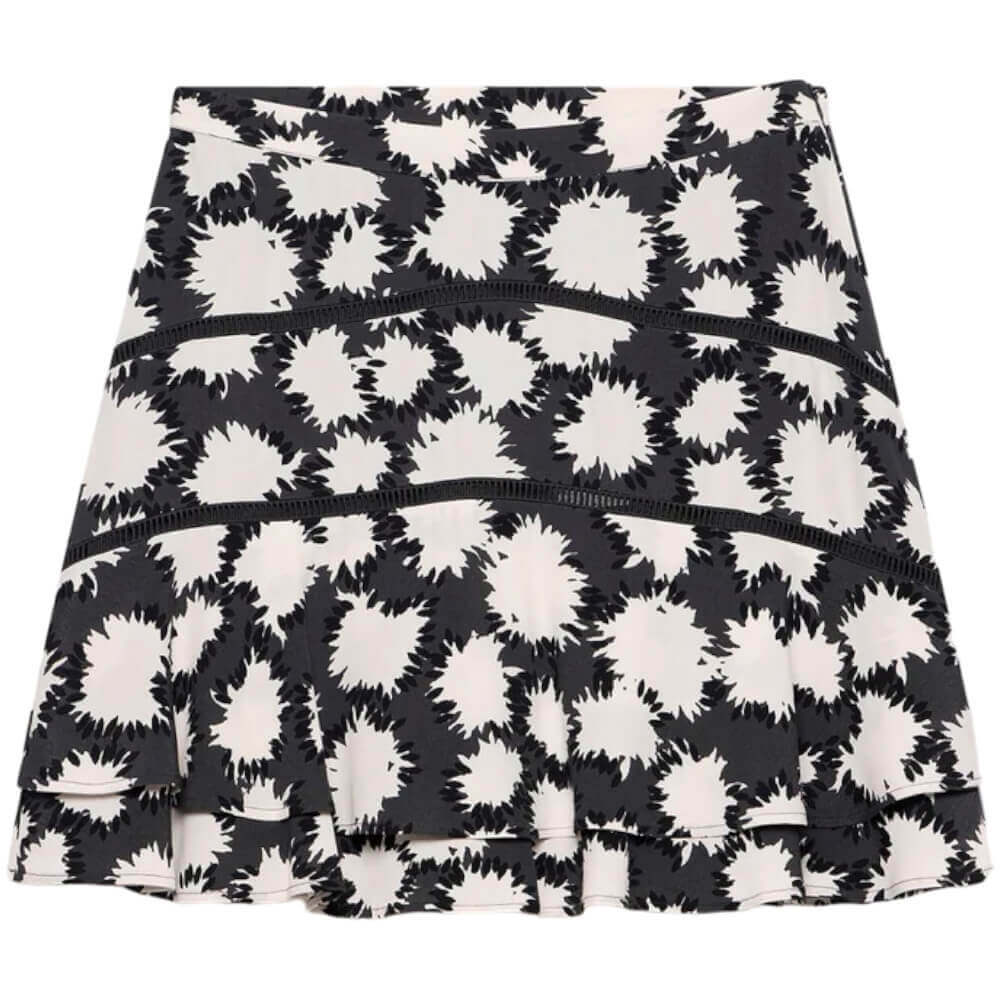 Mint Velvet Black Abstract Print Mini Skirt	